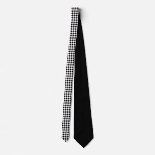 Gingham Black White Classic Tie Stropdas (Achterkant)