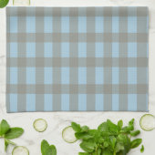 Gingham Blauw Theedoek (Gevouwen)