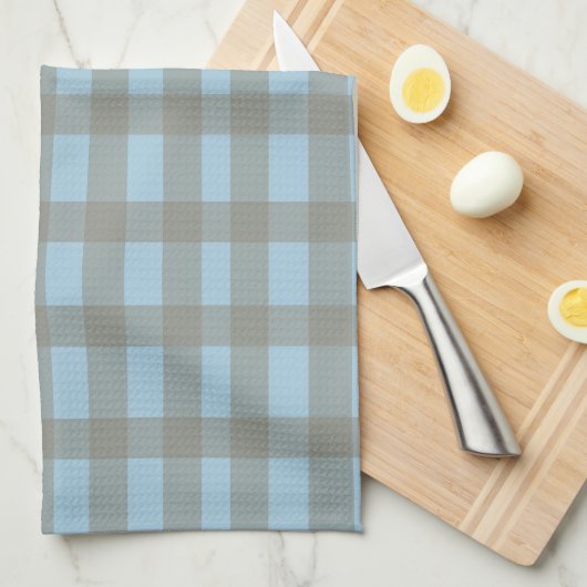 Gingham Blauw Theedoek (Quarter Fold)