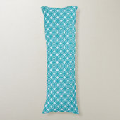 Gingham Ble en White Lichaamskussen (Voorkant Verticaal)