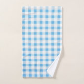 Gingham Bleu Bébé (Serviette à main)