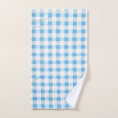 Gingham Bleu Bébé (Serviette à main)