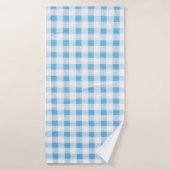 Gingham Bleu Bébé (Serviette de bain)
