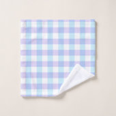 Gingham Bleu et Violet Pastel (Gant de toilette)