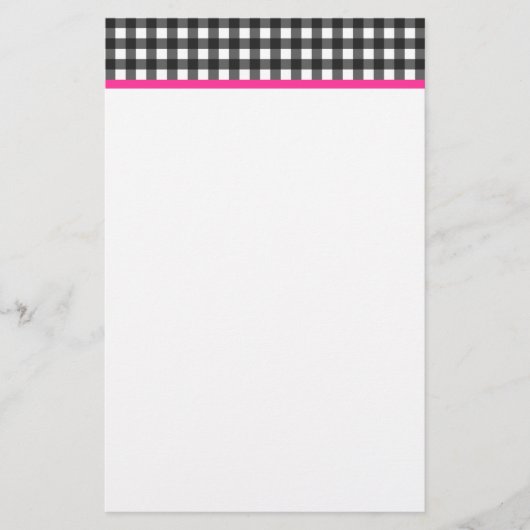 Gingham-Briefpapier Briefpapier (Voorkant)