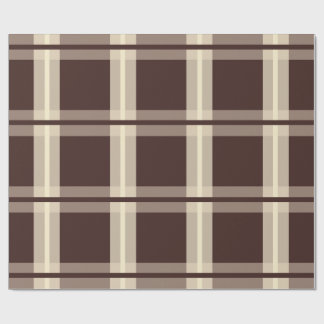 Gingham | Bruin & Beige Cadeaupapier
