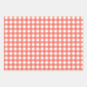 Gingham Buffalo Pset Red Modern Farmhouse Inpakpapier Vel (Voorkant 3)