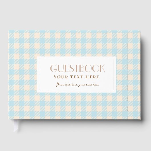 Gingham carreaux bleu bébé pâle clair (Recto)