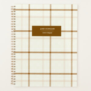 Gingham carreaux neutre marron ivoire couleur past