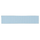 Gingham Charme Blauw Korte Tafelloper (Horizontaal)