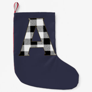 Gingham Check A Kleine Kerstsok