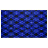 Gingham Check Blue en Black Pattern Fabric Stof (Fat Quarter)
