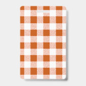 Gingham Check Brown Badge (Achterkant)