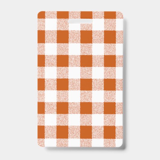 Gingham Check Brown Badge (Voorzijde)