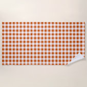 Gingham Check Brown Strandlaken (Voorkant)