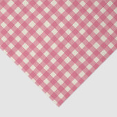Gingham Check Cherry Pink Cream Tissuepapier (Detail)