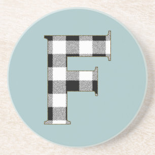 Gingham Check F Zandsteen Onderzetter