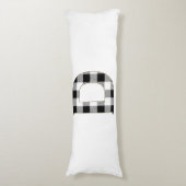 Gingham Check Letter D Lichaamskussen (Voorkant Verticaal)