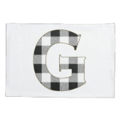 Gingham Check Letter G Kussensloop (Achterkant)