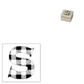 Gingham Check Letter S Rubberstempel (Gestempeld)