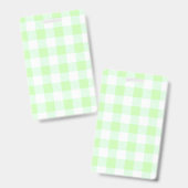Gingham Check Lichtgroen Badge (Voor- en achterkant)