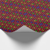 Gingham Check Multicolored Pattern Cadeaupapier (Hoek)