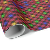 Gingham Check Multicolored Pattern Cadeaupapier (Rol Hoek)