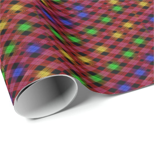 Gingham Check Multicolored Pattern Cadeaupapier (Rol Hoek)