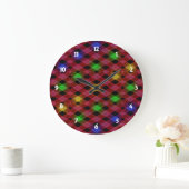 Gingham Check Multicolored Pattern Grote Klok (Huis)