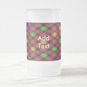 Gingham Check Multicolored Pattern Matglas Bierpul