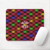 Gingham Check Multicolored Pattern Muismat (Met muis)