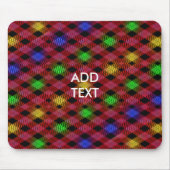 Gingham Check Multicolored Pattern Muismat (Voorkant)