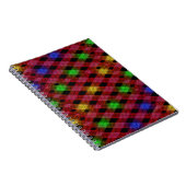Gingham Check Multicolored Pattern Notitieboek (Rechterzijde)