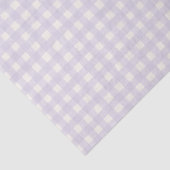 Gingham Check Pastel Lila Paarse Crème Tissuepapier (Detail)