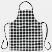 Gingham Check Pattern Black Schort (Voorkant)