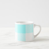 Gingham Check Pattern (lichtblauw) Espresso Kop (Rechts)