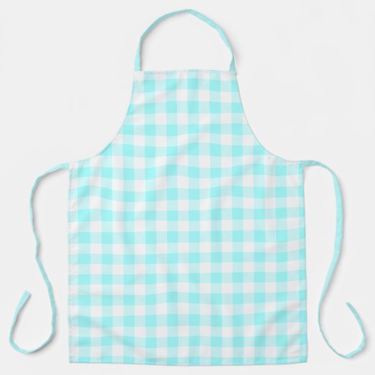 Gingham Check Pattern Light Blue Schort (Voorkant)