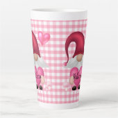 Gingham Check Pattern Personalized Gnome Mok (Voorkant)