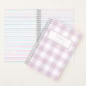 Gingham Check Pink Personalized Journal Notebook (À l'intérieur)