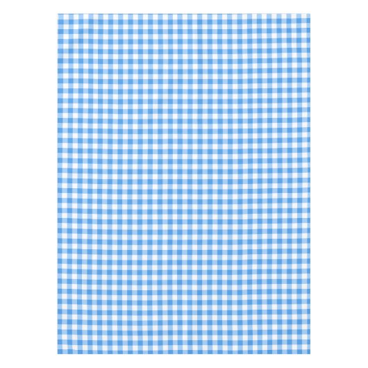Gingham Check Tablecloth | Blauwe en witte control Tafelkleed (Voorkant)
