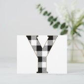 Gingham Check Y Briefkaart (Staand voorkant)