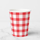 Gingham Checks Papieren Bekers (Voorkant)