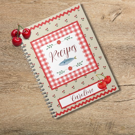 Gingham Cherry Recept Notitieboek