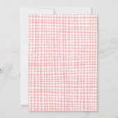Gingham Christmas Quirky Whimsical CUSTOM Party Kaart (Achterkant)