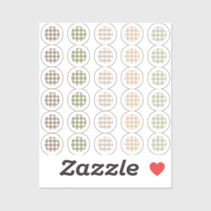 Gingham cirkels voor planner / tijdschriften sticker