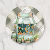 Gingham Clothesline Lokaal geteeld Baby shower Bedankjes Labels (Achterkant)