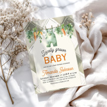 Gingham Clothesline Lokaal geteeld Baby shower