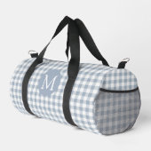 Gingham Coastal Preppy Check Blue White Monogram Plunjezak (Rechterhoek)