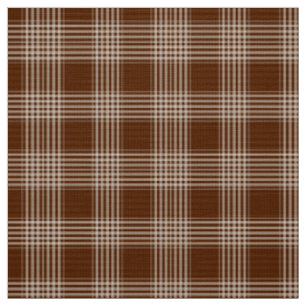 Gingham Controleer bruin en wit weefsel Stof