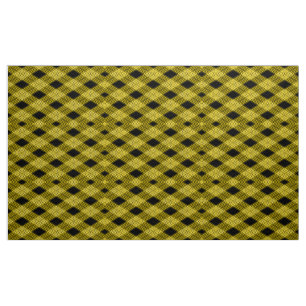 Gingham Controleer geel en zwart patroon stof